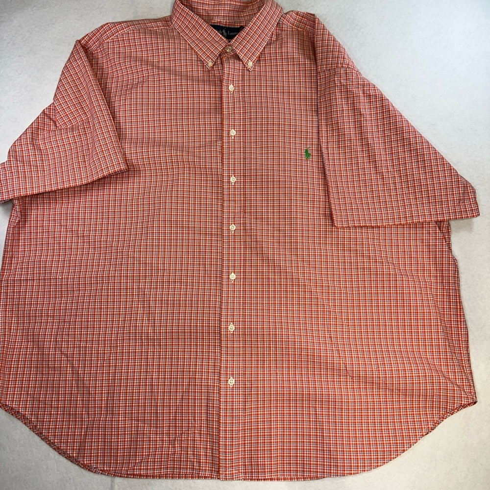 Ralph Lauren Red Checkered Button-Down Shirt - image 1